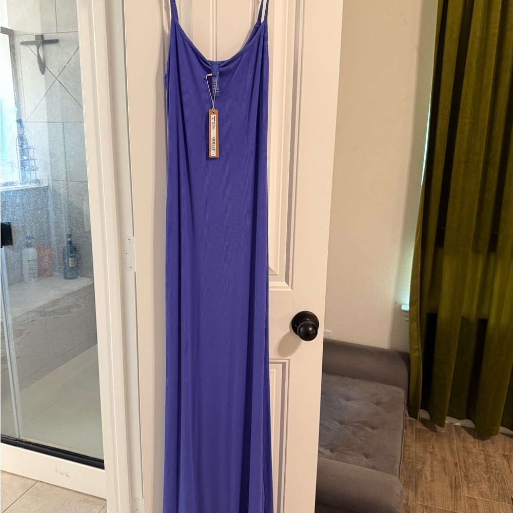 SKIMS Purple slip dress